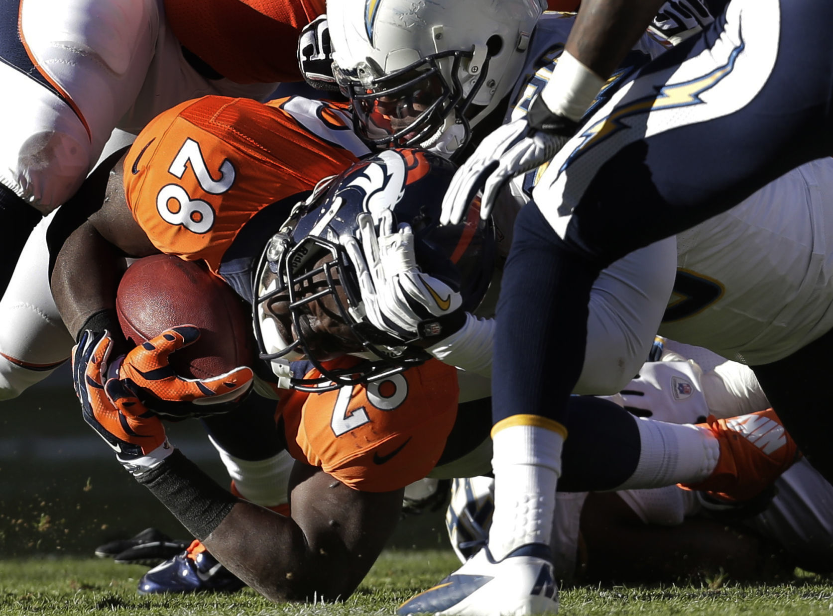 Montee Ball tackled
